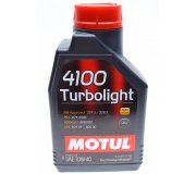 Напівсинтетичне моторне масло 10W40 Turbolight 4100 1L (VW 501.01 / 505.00 / MB 229.3 / RN 0700 / PSA B71 2300) 387601 MOTUL (Франція)