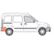 Ремонтная часть порога правого Renault Kangoo 2003-2008 6504-03-6010584P BLIC (Польша)