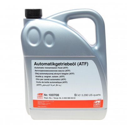 Масло АКПП (ATF, MB236.16 / MB236.17, желтый, 5л) 100708 FEBI (Германия)