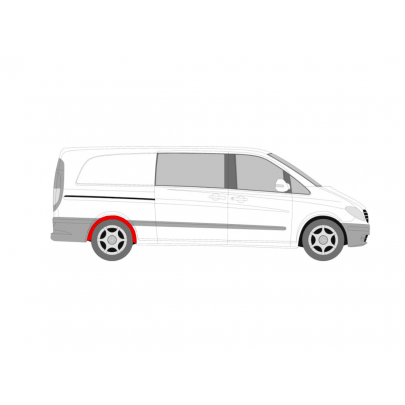 Ремонтная часть крила заднего правого (брызговик) MB Vito 639 2003- 50408416 POLCAR (Польша)
