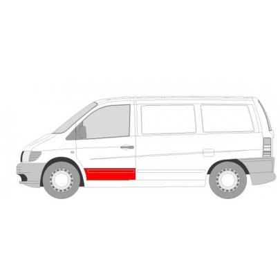 Ремонтна частина передніх дверей лівих (20см) MB Vito 638 1996-2003 6015-00-3541121K BLIC (Польща)