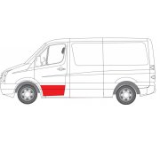 Ремонтная часть передней двери левий (высота 310мм) VW Crafter 2006- 6015-00-3548125P BLIC (Польша)