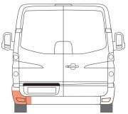 Ремонтна частина кута заднього лівого VW Crafter 2006- 3547701 KLOKKERHOLM (Данія)