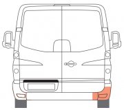 Ремонтна частина кута заднього правого VW Crafter 2006- 6504-03-3548702P BLIC (Польща)