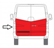 Ремонтная часть заднех дверей левих VW Crafter 2006- 6016-00-3548153P BLIC (Польша)