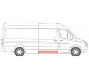 Ремонтная часть сдвижной двери правий (внутренная) VW Crafter 2006- 6508-01-3548170P BLIC (Польша)