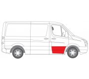 Ремонтная часть передней двери правий (высота 390мм) VW Crafter 2006- 6015-00-3548122P BLIC (Польша)