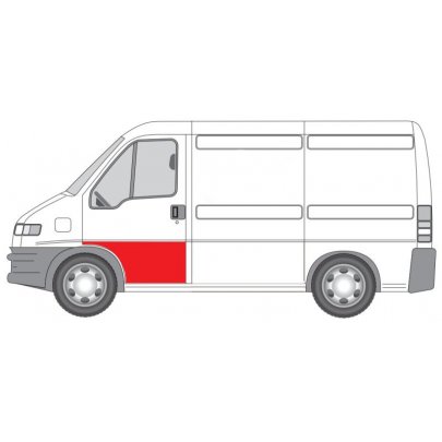 Ремонтная часть передней двери слева (висота 430см) Fiat Ducato / Citroen Jumper / Peugeot Boxer 1994-2006 6015-00-2092127P BLIC (Польша)