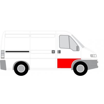 Ремонтная часть передней двери справа (висота 430см) Fiat Ducato / Citroen Jumper / Peugeot Boxer 1994-2006 6015-00-2092128P BLIC (Польша)