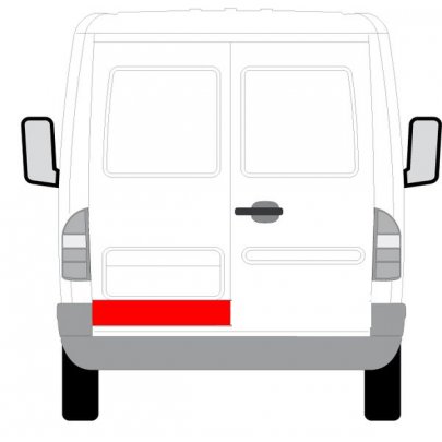 Ремонтна частина задніх дверей лівої (14см) MB Sprinter 901-905 1995-2000 6016-00-3546157P BLIC (Польща)