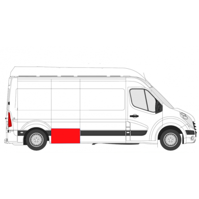 Ремонтная часть бока (нижняя часть,Высота:93см) Opel Movano B 2010- 6089020 KLOKKERHOLM (Дания)