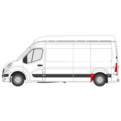 Ремонтная часть бока (спереди слева,длина:48.5см) Opel Movano B 2010- 6089561 KLOKKERHOLM (Дания)