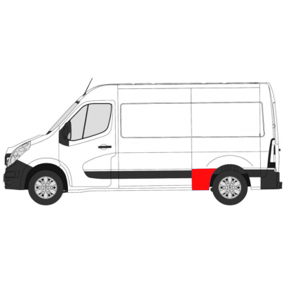 Ремонтная часть бока (спереди справа, длина:50см) Opel Movano B 2010- 6089564 KLOKKERHOLM (Дания)
