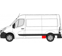 Ремонтная часть бока (спереди слева, длина 39 см, комплектация L2) Opel Movano B 2010- 6089565 KLOKKERHOLM (Дания)