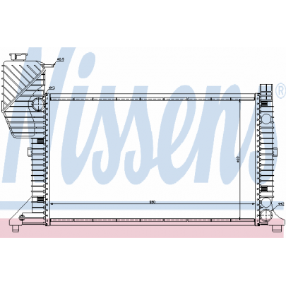 Радиатор охлаждения (с кондиционером) MB Sprinter 2.3D / 2.9TDI 1995-2006 62664A NISSENS (Дания)