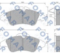 Тормозные колодки передние без датчика (система ATE) MB Vito 638 1996-2003 627281 FOMAR (Польша)