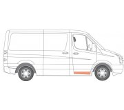 Ремонтная часть передней двери правий (внутренная) VW Crafter 2006- 6015-00-3548132P BLIC (Польша)