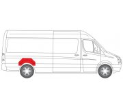 Ремонтна частина бічної панелі кузова права (задня частина) VW Crafter 2006- 6504-03-3547592K BLIC (Польща)