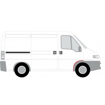 Ремонтная часть крила передняя правая (задня часть) Fiat Ducato / Citroen Jumper / Peugeot Boxer 1994-2006 6504-03-2092332K BLIC (Польша)