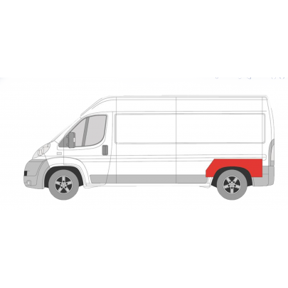 Ремонтна частина крила заднього лівого (арка) Fiat Ducato II / Citroen Jumper II / Peugeot Boxer II 2006- 2097531 KLOKKERHOLM (Данія)