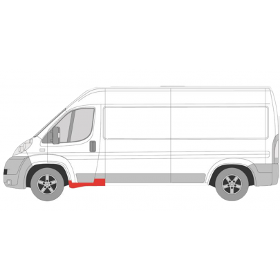 Ремонтна частина крила переднього лівого (81см/20см)Fiat Ducato II / Citroen Jumper II / Peugeot Boxer II 2006- 2097041 KLOKKERHOLM (Данія)