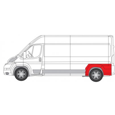 Ремонтная часть крила заднего левого Fiat Ducato II / Citroen Jumper II / Peugeot Boxer II 2006- 6504-03-2097593K BLIC (Польша)