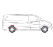 Ремонтная часть крила заднего правого (брызговик) MB Vito 639 2003- 6504-03-3542552P BLIC (Польша)