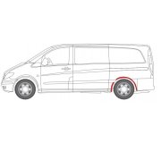 Ремонтная часть крила заднего левого (брызговик) MB Vito 639 2003- 6504-03-3542551P BLIC (Польша)