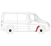 Ремонтная часть переднего крила правая (короткая база) VW Crafter 2006- 4.70671 DT (Германия)