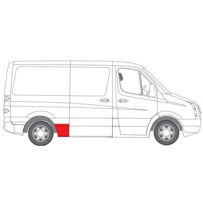 Ремонтна частина заднього крила права (короткая база) VW Crafter 2006- 6504-03-3548581P BLIC (Польща)