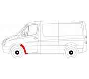 Ремонтна частина переднього крила ліва (коротка база) VW Crafter 2006- 6504-03-3548331P BLIC (Польща)