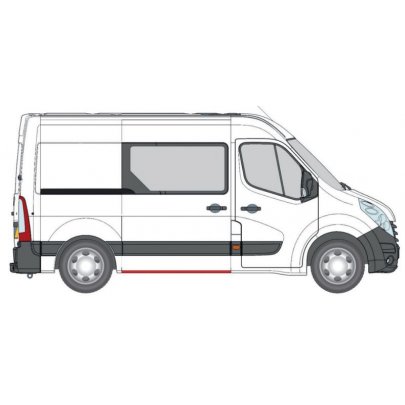 Ремонтная часть порога правого (короткая база) Renault Master III 2010- 6505-06-6089002P BLIC (Польша)