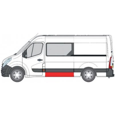 Ремонтна частина порога лівого (довжина 148см) Opel Movano B 2010- 6505-06-6089001P BLIC (Польша)