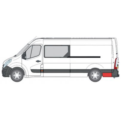 Ремонтна частина кузова ззаду зліва (30см/65см) Opel Movano B 2010- 6505-06-6089005P BLIC (Польща)