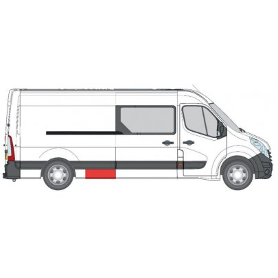 Ремонтная часть кузова сзади справа (30см/ 93см) Opel Movano B 2010- 6505-06-6089024P BLIC (Польша)