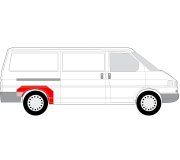 Ремонтна частина крила задняя правая (длинная модель)  VW Transporter T4 90-03 6504-03-9558594K BLIC (Польша)