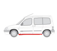 Ремонтная часть порога левый Peugeot Partner / Citroen Berlingo 1996-2011 6505-06-0550001P BLIC (Польша)