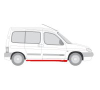 Ремонтна частина правого порога Peugeot Partner / Citroen Berlingo 1996-2011 0550002 KLOKKERHOLM (Данія)