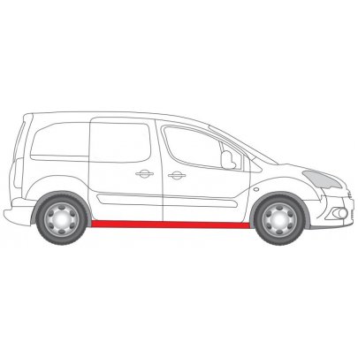 Ремонтная часть порога правого  Peugeot Partner II / Citroen Berlingo II 2008- 0552012 KLOKKERHOLM (Дания)