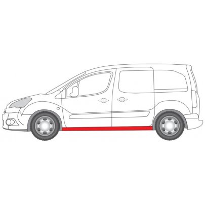 Ремонтная часть порога левого  Peugeot Partner II / Citroen Berlingo II 2008- 0552011 KLOKKERHOLM (Дания)