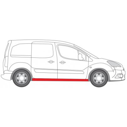 Ремонтная часть кузова правый (короткая база, 20см) Peugeot Partner II / Citroen Berlingo II 2008- 6505-06-0552017P BLIC (Польша)