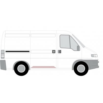 Ремонтная часть порога справа (внутренняя часть) Fiat Ducato / Citroen Jumper / Peugeot Boxer 1994-2006 6505-06-2092045P BLIC (Польша)