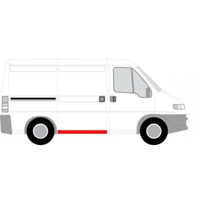 Ремонтная часть порога справа (короткая база) Fiat Ducato / Citroen Jumper / Peugeot Boxer 1994-2006 6505-06-2092044P BLIC (Польша)