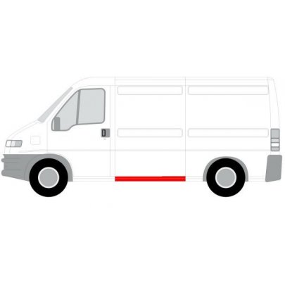 Ремонтна частина порогу ліворуч Fiat Ducato / Citroen Jumper / Peugeot Boxer 1994-2006 1747109 VAN WEZEL (Бельгія)