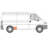 Ремонтная часть заднего порога справа (длина 66см) Fiat Ducato / Citroen Jumper / Peugeot Boxer 1994-2006 6505-06-2092059P BLIC (Польша)