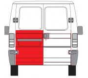 Ремонтна частина задніх дверей ліворуч Fiat Ducato / Citroen Jumper / Peugeot Boxer 1994-2006 6015-00-2092157P BLIC (Польща)