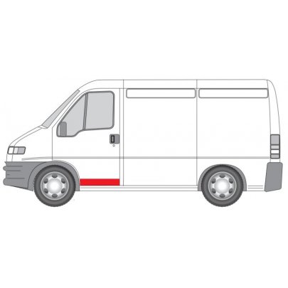 Ремонтна частина передніх дверей ліворуч (висота 120см) Fiat Ducato / Citroen Jumper / Peugeot Boxer 1994-2006 6015-00-2092123P BLIC (Польща)