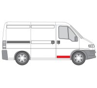 Ремонтная часть двери справа (висота 120см) Fiat Ducato / Citroen Jumper / Peugeot Boxer 1994-2006 6015-00-2092124P BLIC (Польша)