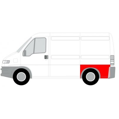 Ремонтная часть крила задняя левая (короткая база) Fiat Ducato / Citroen Jumper / Peugeot Boxer 1994-2006 6504-01-2092531PBLIC (Польша)