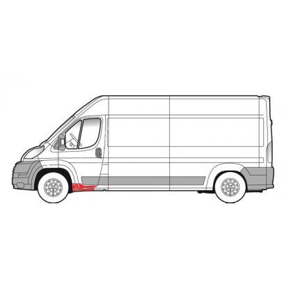 Ремонтная часть порога переднего левого (короткая модель) Fiat Ducato II / Citroen Jumper II / Peugeot Boxer II 2006- 6505-06-2097041P BLIC (Польша)